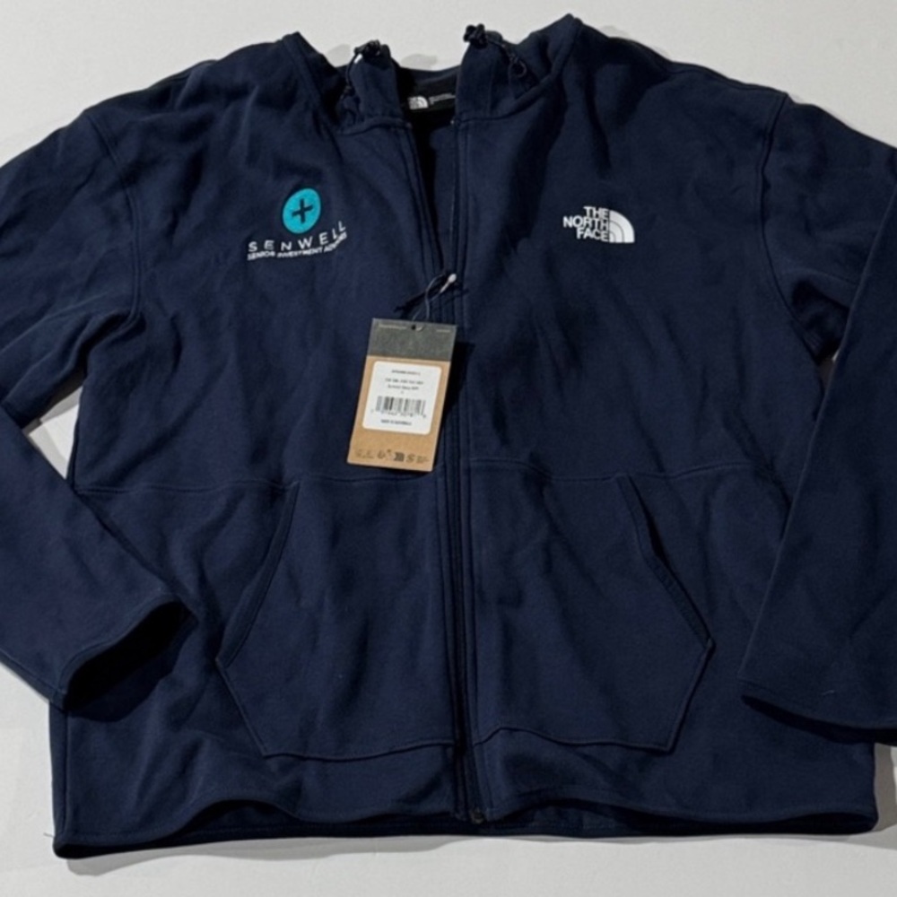 Large The North Face Dark Blue Full-Zip Jacket